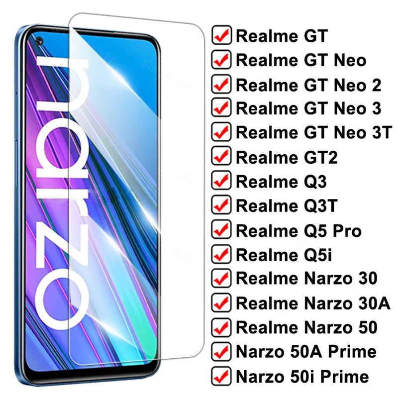 

9D Защитное стекло для Realme GT Neo 2 3T Q3 Q5 Pro Q3T Q5i, закаленное защитное стекло для экрана Narzo 30 50 Pro 30A 50i 50A Prime, стекло