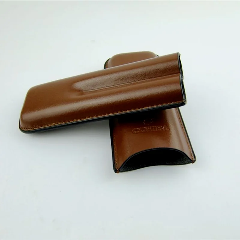 

Leather Cigar Case 2 Cigar Sets with Stainless Steel Cigar Cutter Storage Portable Cigar Box for Travel Gift for Man