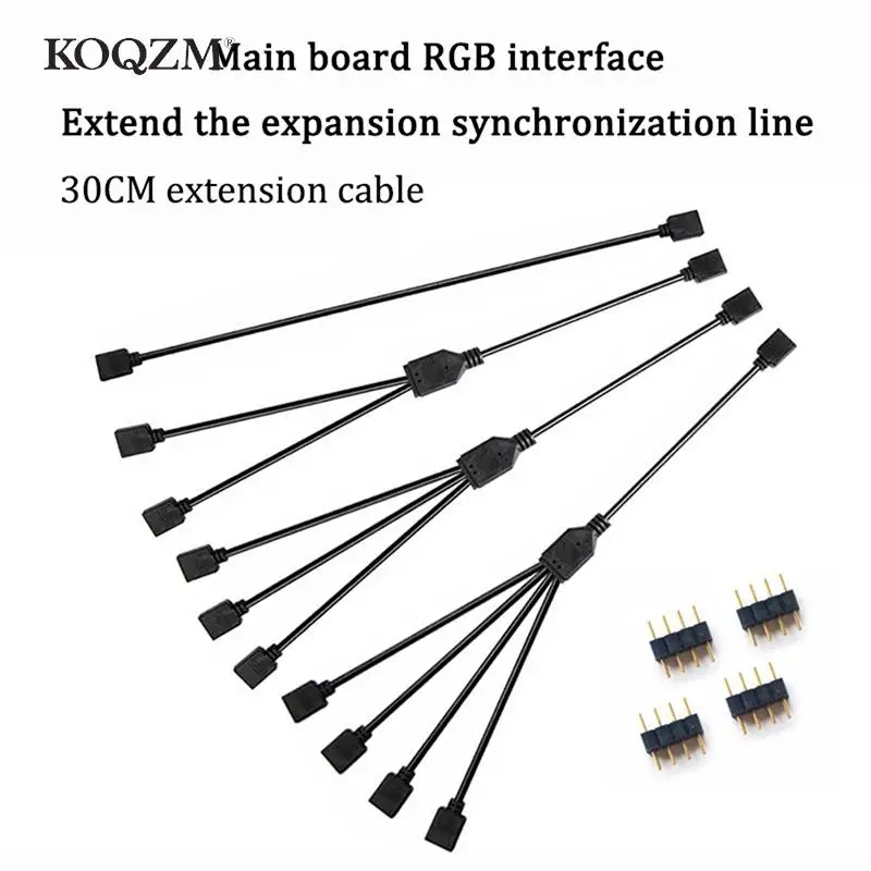 

Компьютерная материнская плата RGB разделенный синхронный кабель 12 В 4-контактный Удлинительный кабель 5 в ARGB 3-контактный концентратор