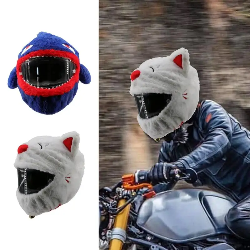 

Motorcycle Full Helmets Plush Cover Adult Christmas Innovative Moto Accessories Dust Protection Hat Cover For Outdoor Riding