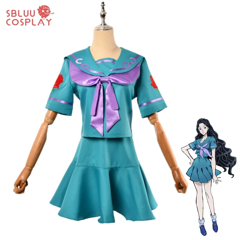 

SBluuCosplay Anime Yukako Yamagishi Cosplay Costume Halloween Light Green Skirt
