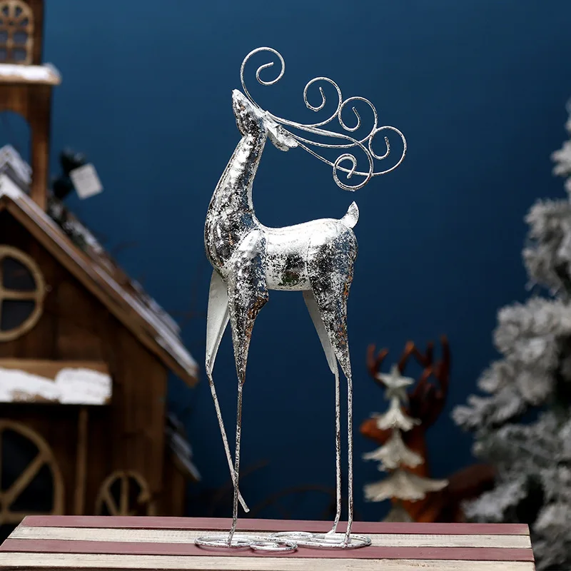Рождественский железный художественный олень магазин окно большой стиль