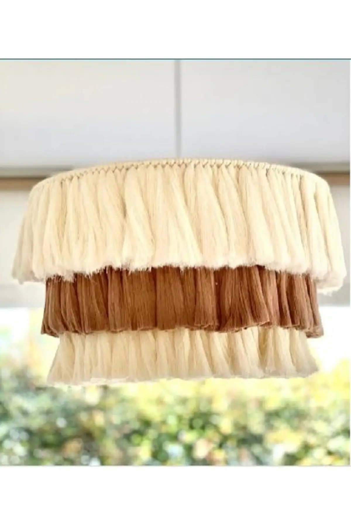 

0 Handcrafted Macrame 3-Storey Fine Tasseled Chandelier (Including the horn)