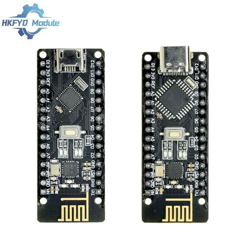 RF-Nano для Arduino Nano V3.0 Micro USB плата ATmega328P QFN32 5 в 16 м CH340 интегрированная NRF24L01 + 2 4G
