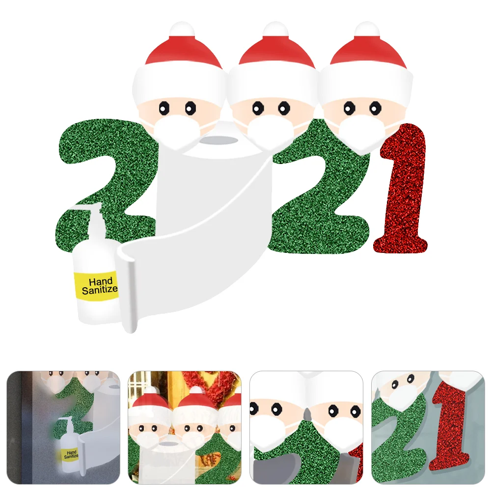 

Christmas Window Sticker Decorationdecal Wall Decorativeyear Cling New Holiday Door Stickers Personalized Clings Survivor Family