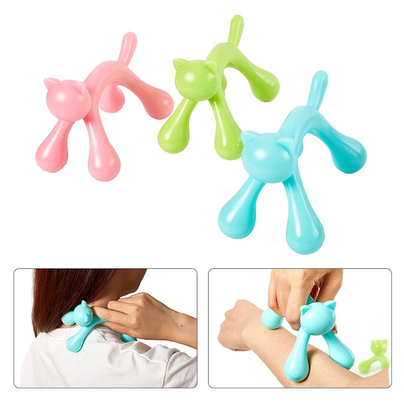 

1pc Mini Massager Cat Shape Handheld Manual Full Body Massage For Waist Neck Foot Waist Back Massage Pain Relief Relaxation