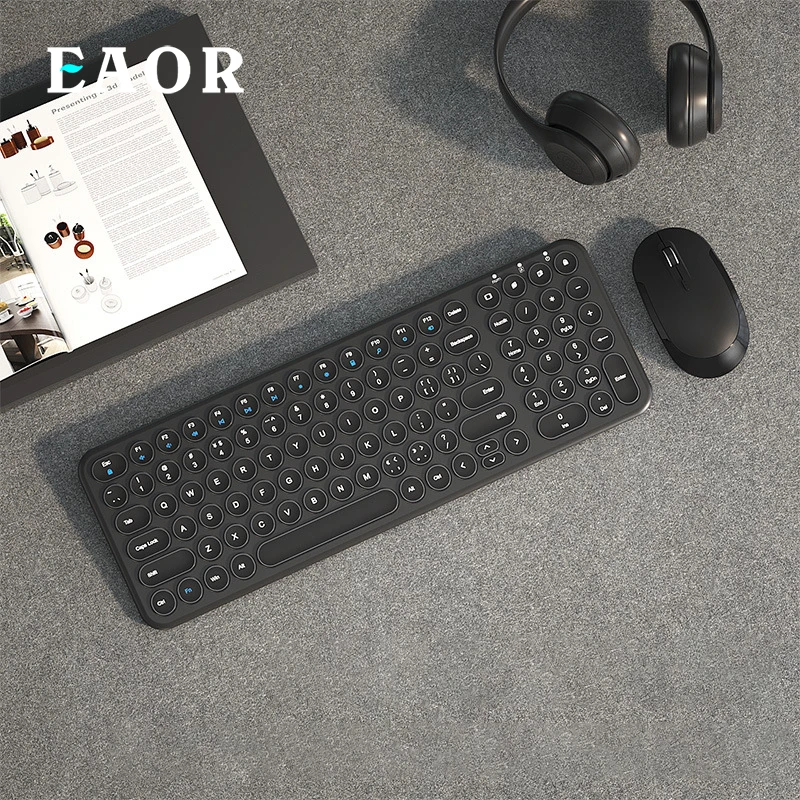 

EAOR 2,4G Набор беспроводной клавиатуры и мыши, перезаряжаемая Бесшумная мембранная клавиатура для ноутбука, настольного компьютера, наборы кл...