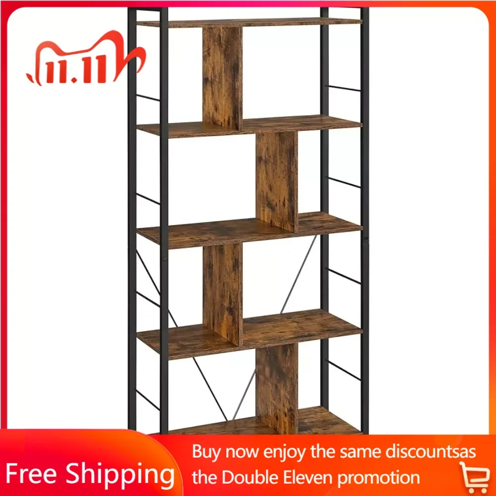 

Сельский коричневый + черный книжный шкаф, бесплатная доставка, полка для хранения, стеллаж, мебель для комнаты, книжная полка, промышленная спальня, гостиная, дом