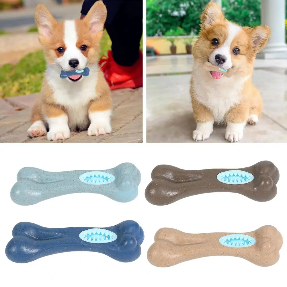 

Dog Chew Toy For Oral Health Bone Shape Food Leakage Toy For Dogs Bite-resistant Teeth Grinding Molar Toy Durable Pet For Dogs