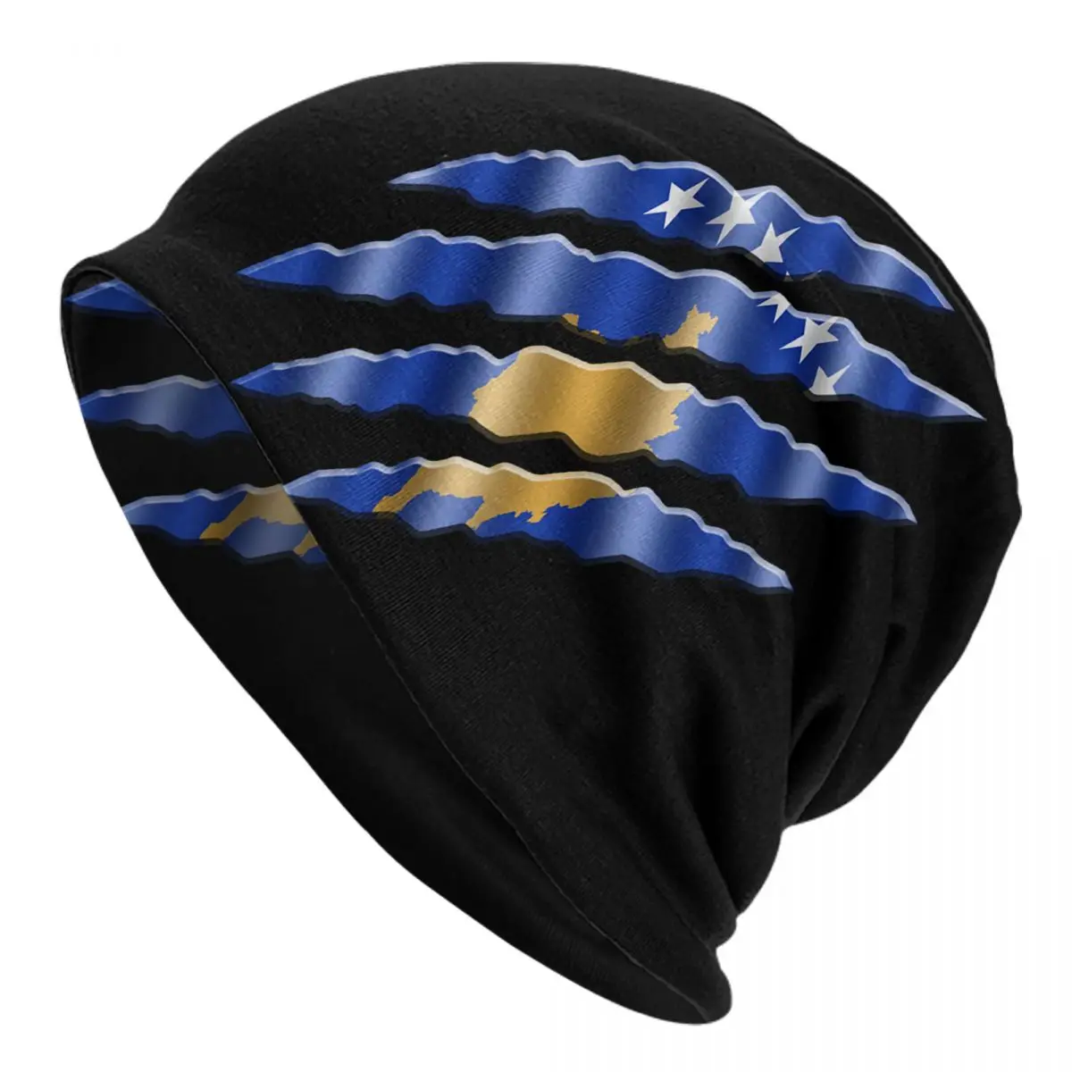 

Kosovo Flag Skullies Beanies Caps Men Women Unisex Trend Winter Warm Knit Hat Adult Kosovar Proud Bonnet Hats