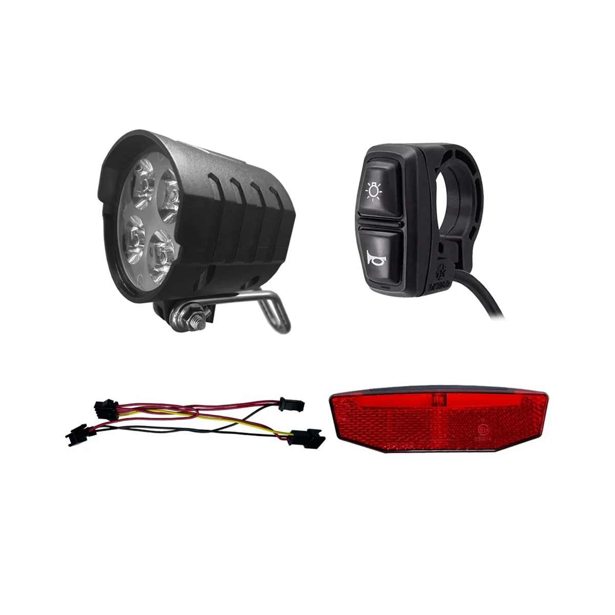 

Переключатель EBike DK226 с QD168 передняя фара DR001 задняя фара Предупреждение сигнал поворота