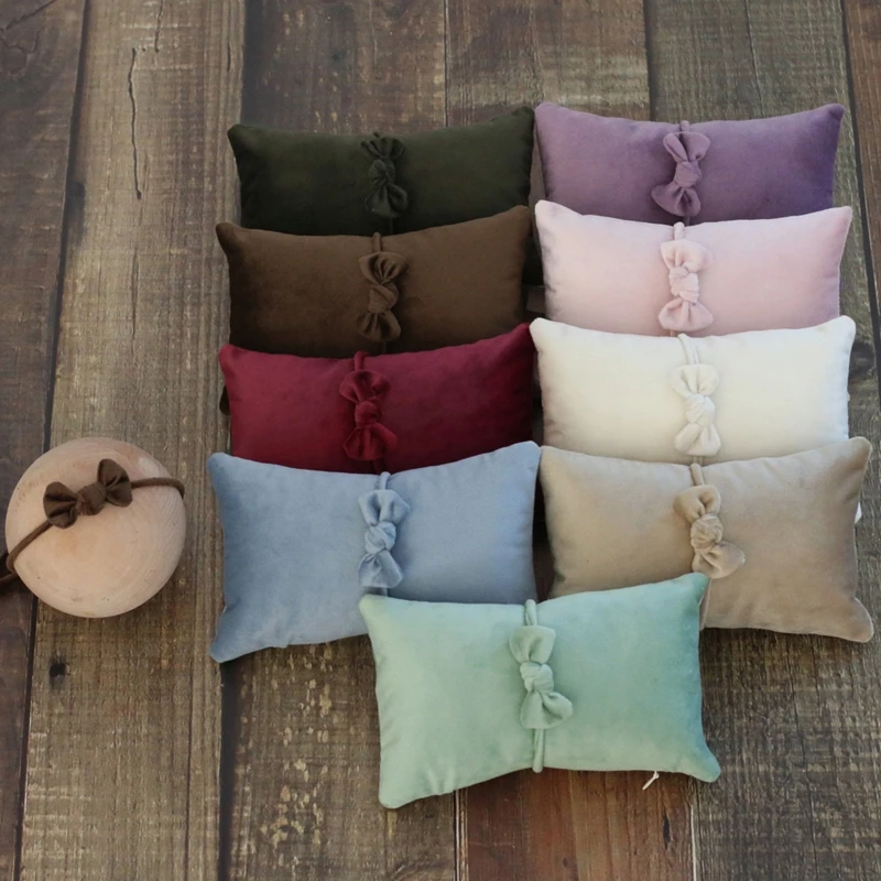

2 Pcs/Set Newborn Photography Props Baby Posing Mini Pillow Headband Hair Band