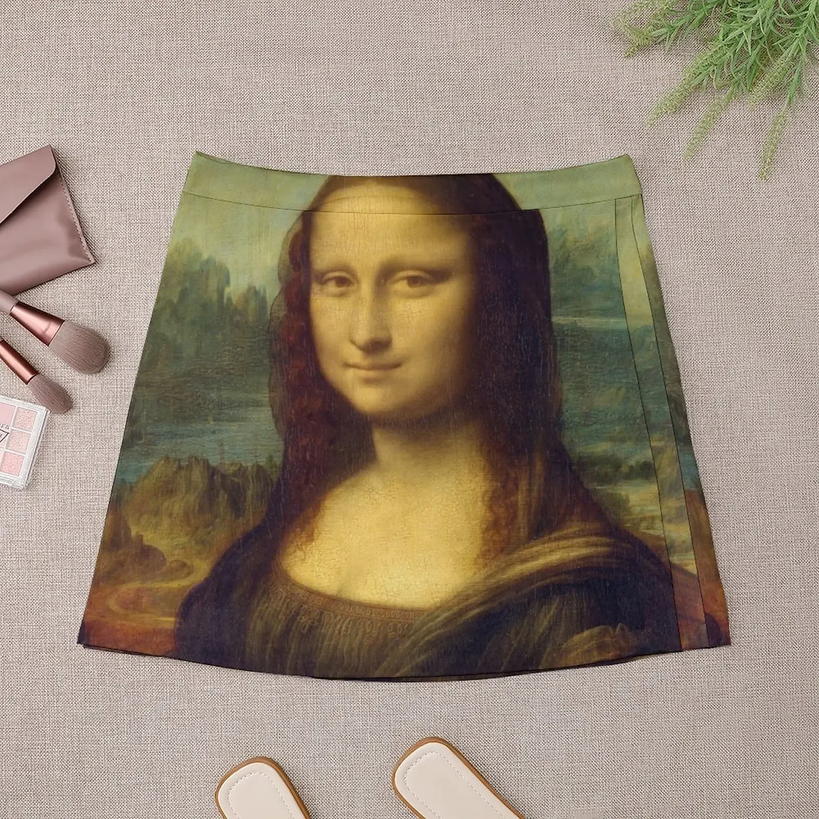 Культовая мини-юбка Леонардо да Винчи Мона Лиза Женская юбка Мини-юбка женская