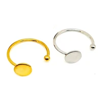 10pcsbag stainless steel adjustable ring opening joint tail ring hand ornament gold plated empty holder diy jewelry accessories