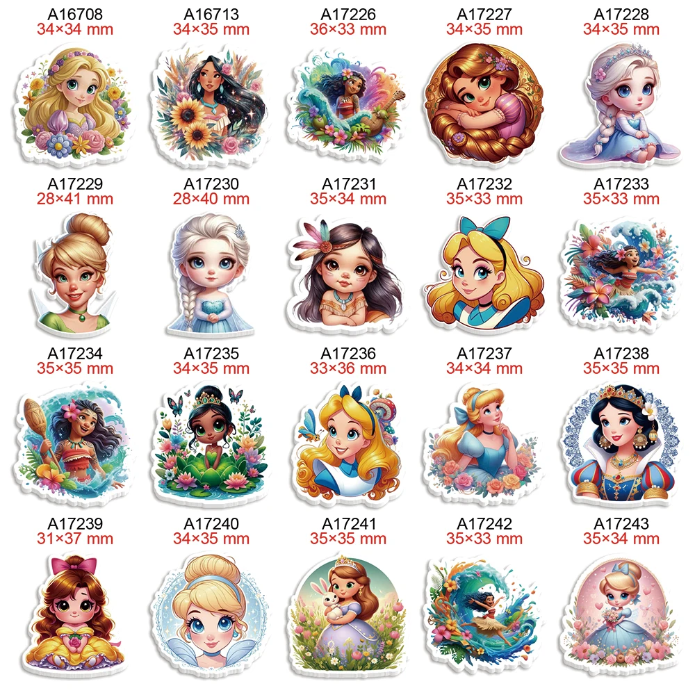 30 шт./партия акриловые плоские застежки для бантов