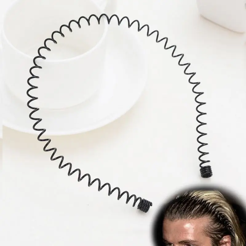 

Lightweight Invisible Spring Headband Nice Hair Band Hoops Metal Black Hair Band