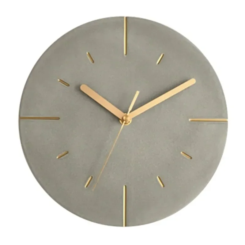 

Nordic Industrial Style Cement Wall Clock Modern Design Silent Wall Clock Home Decoration Watch Home Living Room Gift 12 Inches