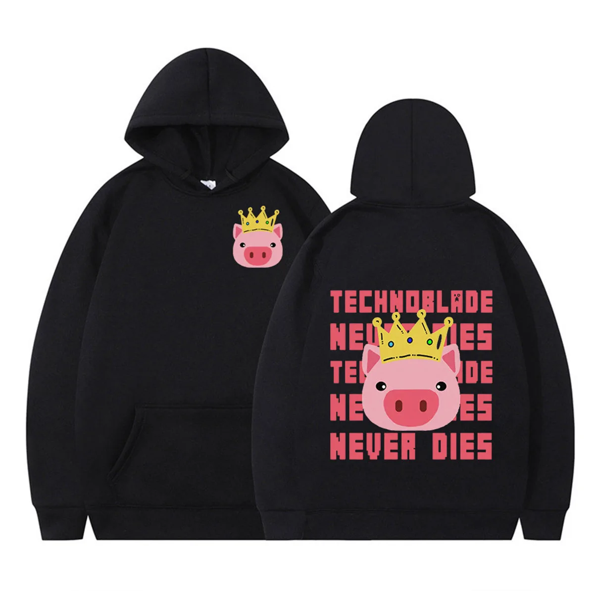

Новинка 2022, забавная Толстовка Kawaii Technoblade Merch с принтом, мужские и женские модные свободные толстовки, свитшот, Мужской пуловер оверсайз с капюшоном