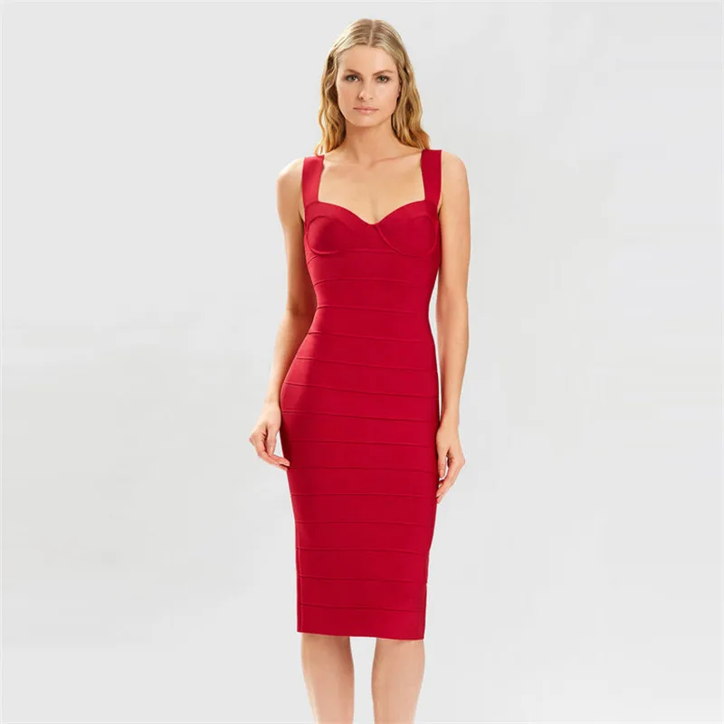 

Sexy Sleeveless Bodycon Women's Bandage Dress Spaghetti Strap Strapless Solid Color Skinny Female Summer Party Dress Vesidos