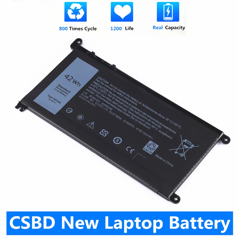 CSBD Новый WDX0R Аккумулятор для DELL Inspiron 13 5368 5378 7368 14 7460 7472 5468 15 5538 5567 5568 7560 7570 7569 17 5765 P61F 3CRH3