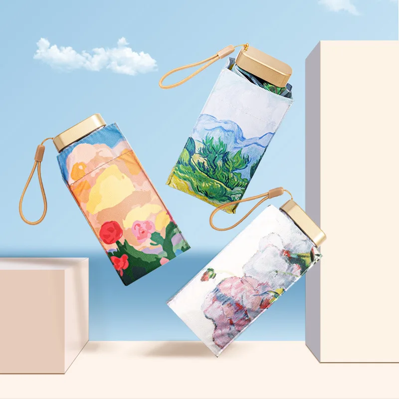 

Uv protection sun umbrella flat fold ultra light portable compact sun protection umbrella female folding umbrella dual purpose