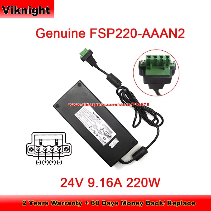 Фото Оригинальный адаптер переменного тока FSP220-AAAN2 для FSP 24V 9.16A 220W для промышленных компьютеров Advantech AIIS-1240 AIIS-1440 с 4 отверстиями. №1