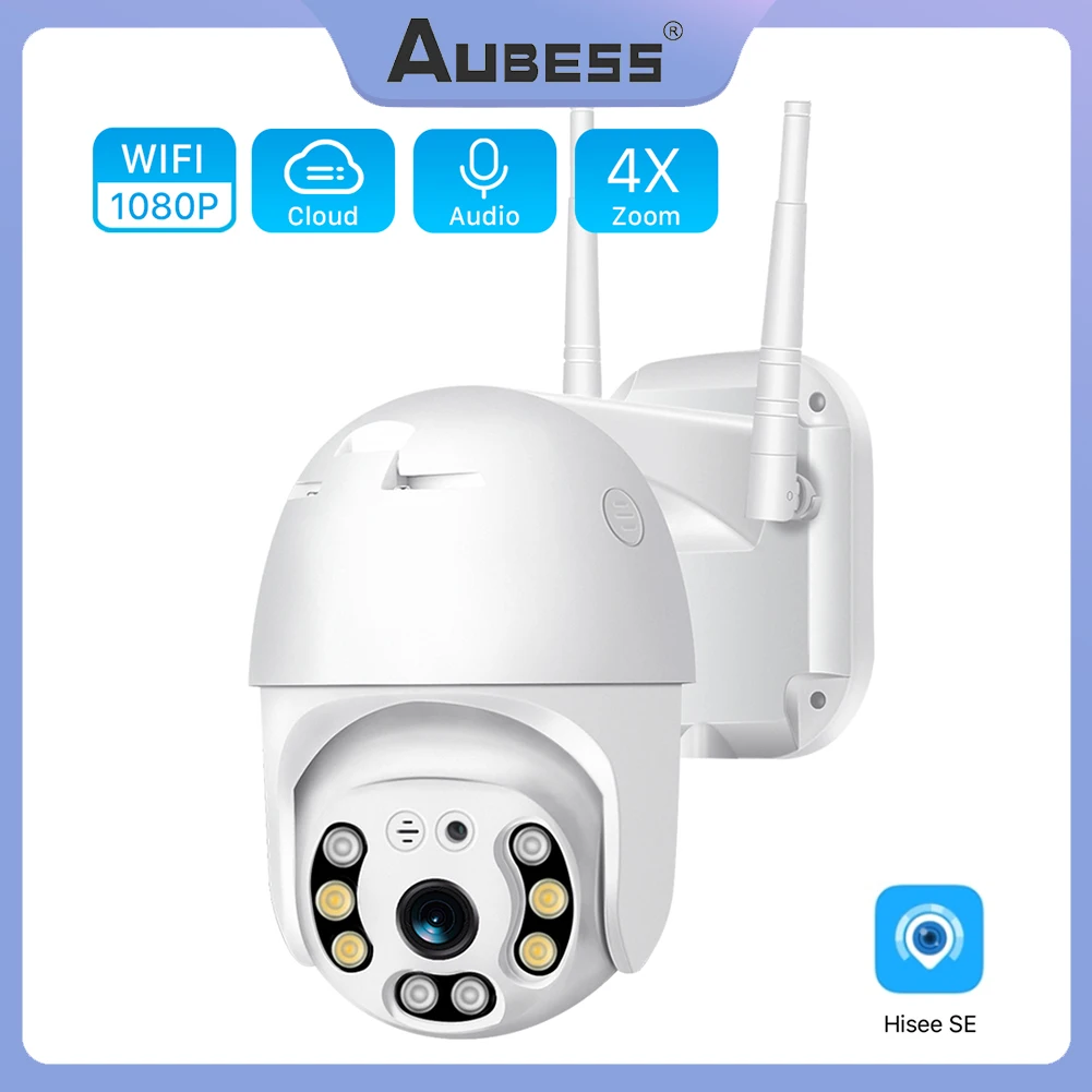 

2MP Full Color Night Vision HD Wireless PTZ Camera 1080P Color Wifi IP Outdoor H.265 Ai Auto Tracking CCTV Surveillance Cam