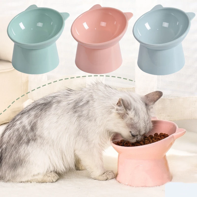 

3 шт. миска для кошек, миска с высокой ногой для собак, протектор для шеи, миска для еды для домашних животных, миска для воды с защитой от нако...
