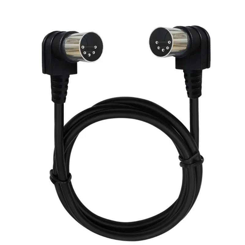 

Двойной 90 градусов правый угол MIDI 5 PIN штекер к MIDI 5 Pin разъем DIN к 5-контактному разъему DIN аудио удлинитель стандарт M/M Кабельный адаптер