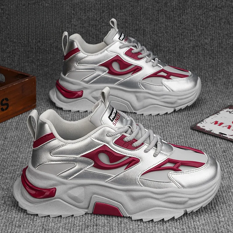 Осенние кожаные туфли для папы Renben мужские новинка 2024 популярные зимние легкие