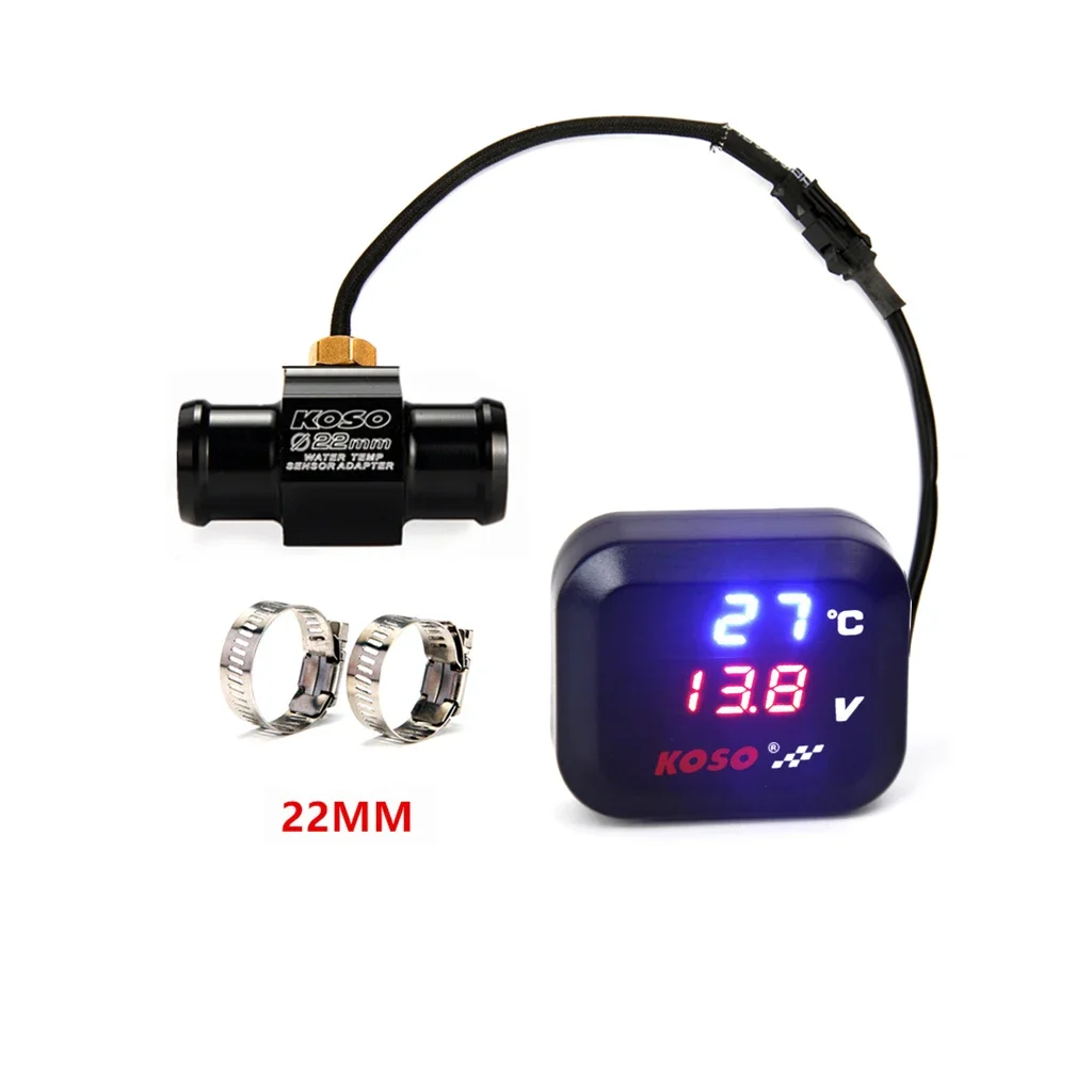 Новый универсальный мотоцикл KOSO измеритель температуры воды вольтметр USB зарядка три в одном водонепроницаемый измеритель