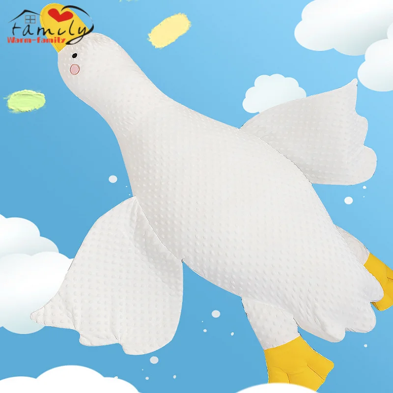 

75CM/100CM Big White Goose Pillow Cushions Office Pillows Sofa Cushion Kids Plush Duck Toys Soft Stuffed
