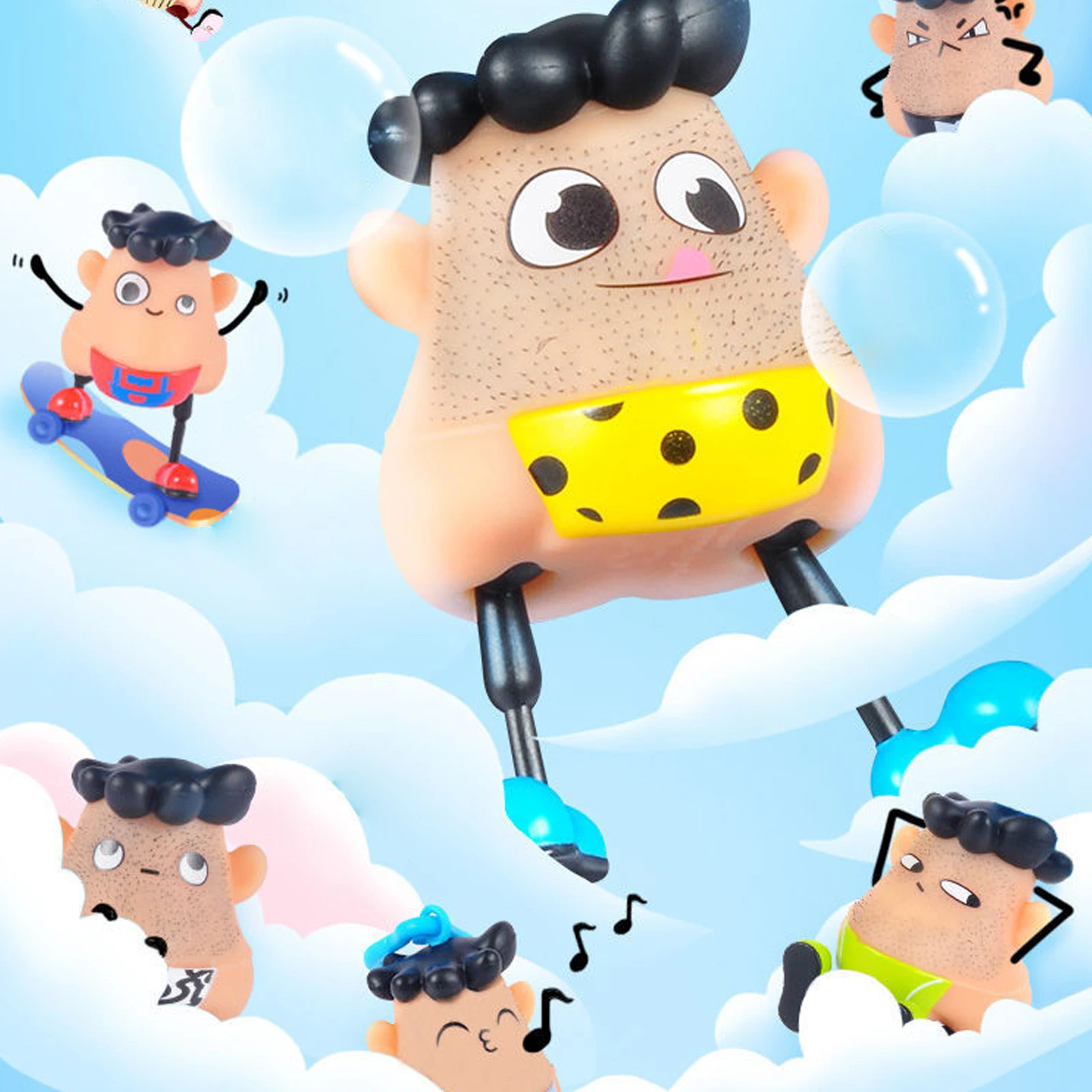 Игрушка-антистресс для детей и взрослых мультяшный брелок выщипывания черных