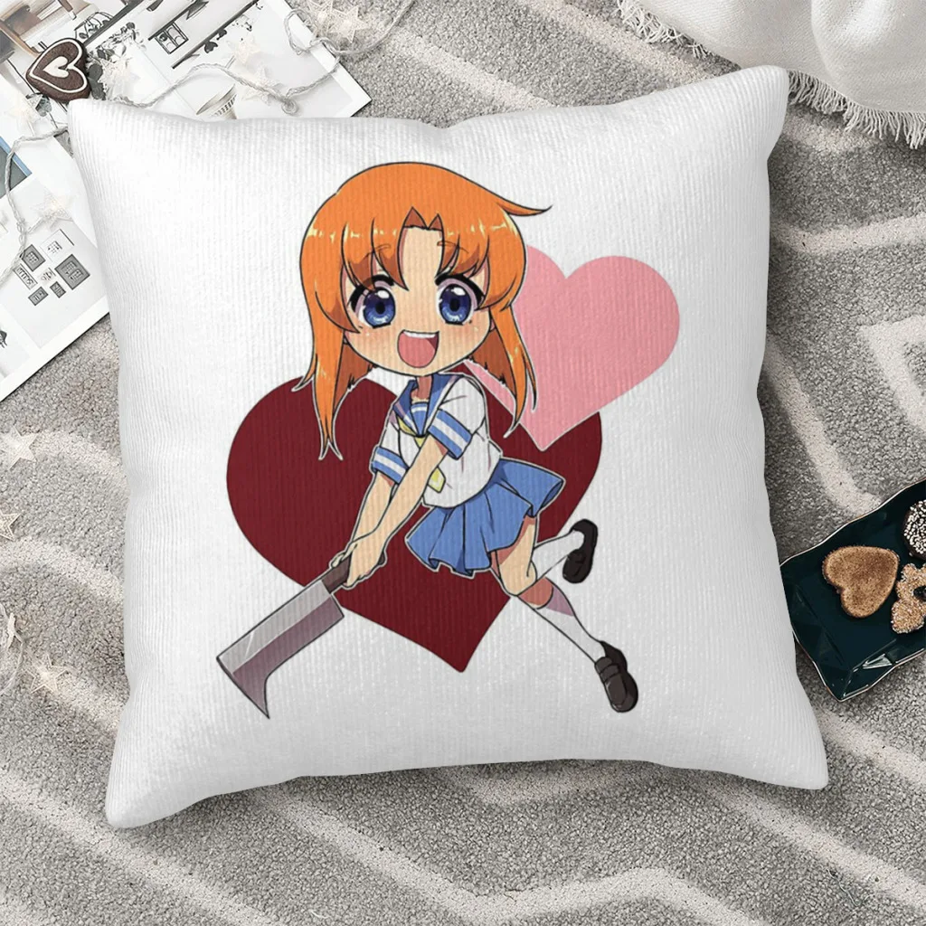 

Rena (dere version) Cojines Throw Pillow Case Higurashi no Naku Koro ni Cushion Home Sofa Chair Print Decorative Coussin