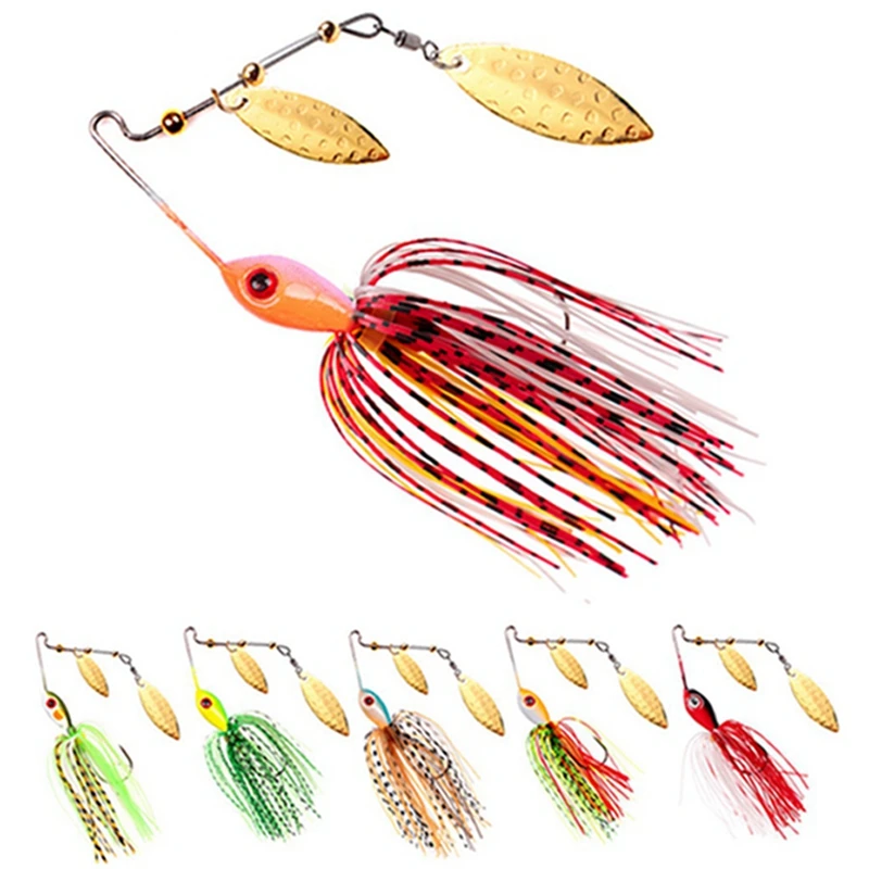 1PCS 10G 16G Rotating Metal Fishing Lures Squid Artificial Bait Bearded Saltwater Trolling Sequins Baits Fishing Spoon Lure