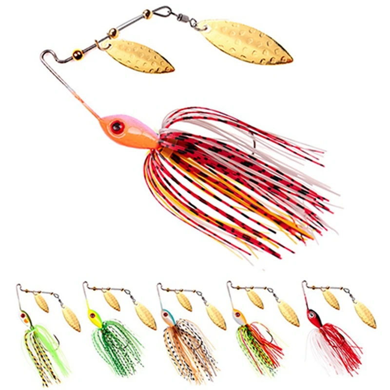 

1PCS 10G 16G Rotating Metal Fishing Lures Squid Artificial Bait Bearded Saltwater Trolling Sequins Baits Fishing Spoon Lure