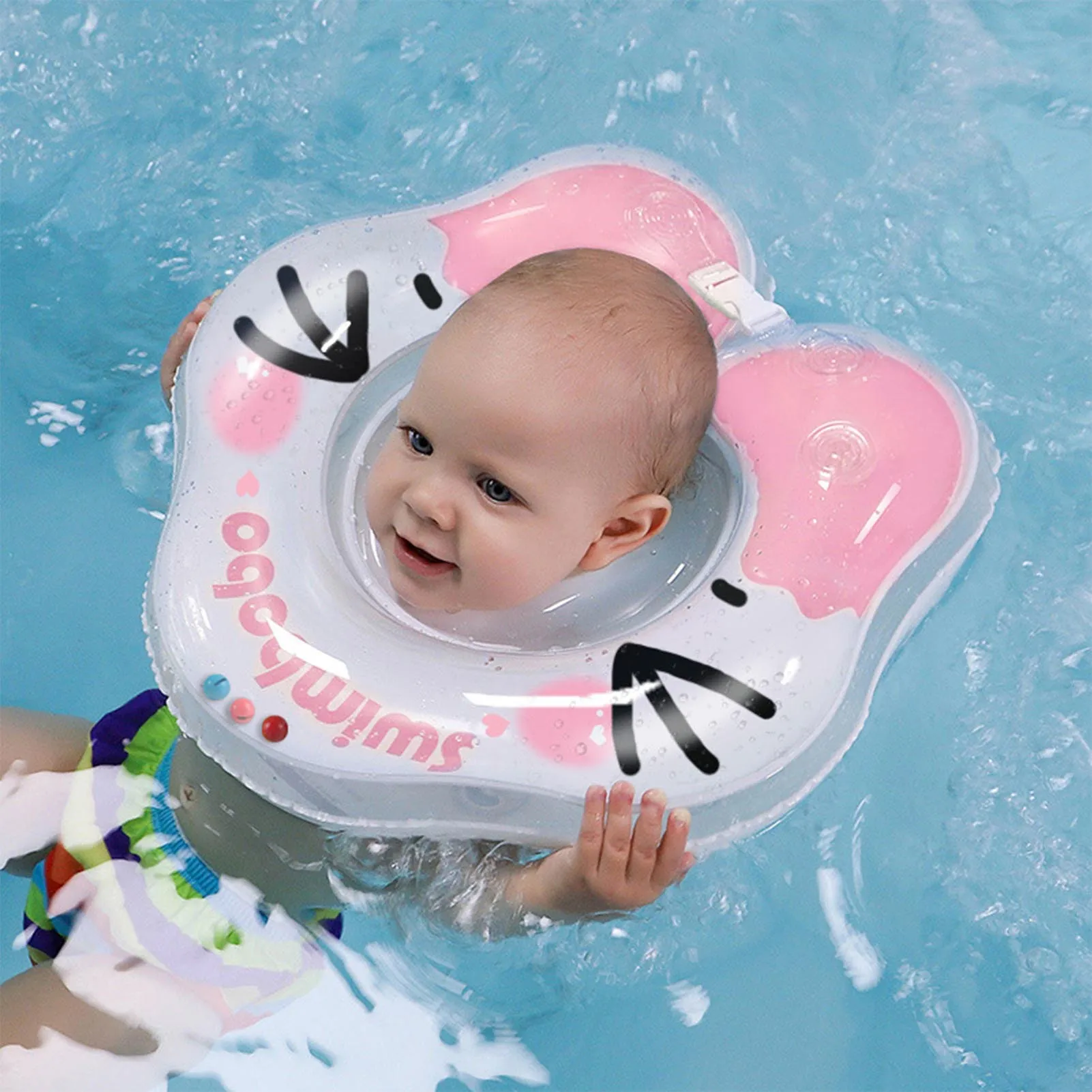 

Поплавковое кольцо для купания, детское кольцо-поплавок для шеи, безопасное плавающее кольцо для купания младенцев, плавательный круг для к...