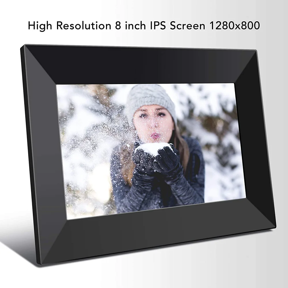 

Умная фоторамка с Wi-Fi, 8 дюймов, 1280*800, сенсорный экран, 16 ГБ