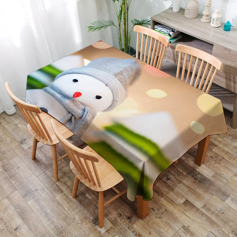 

Table cloth cartoon rectangular snowman thickened Europe children cute Table Dining Tables Cover Chair Christmas Tablecloth