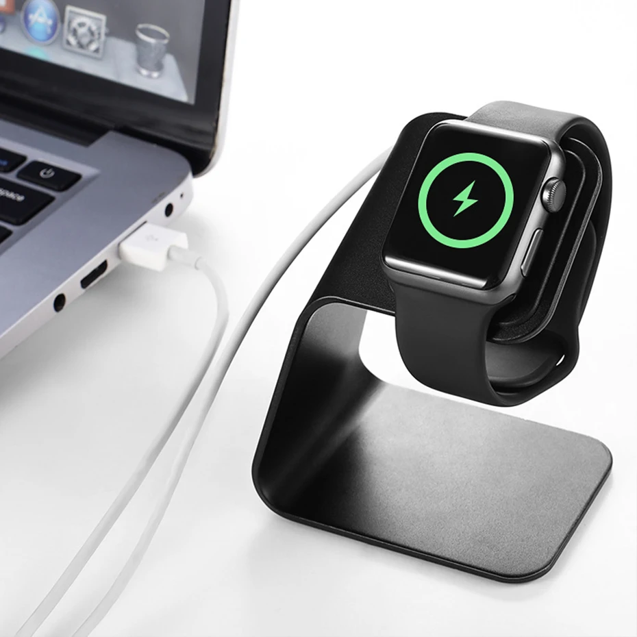 

Aluminum Charger Stand Holder for Apple Watch Series 1/2/3/4/5/6/7/SE 40MM 44MM Holders for iWatch Charge cable Charging Bracket
