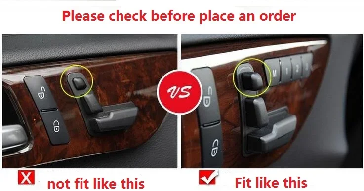 

Наклейка на кнопку регулировки автомобильного сиденья для Mercedes Benz C E Class W204 W212 GLE W166 ML GL GLS Class