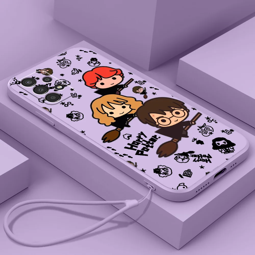 

Fantasy Novel Harryrry Potterer Phone Case For OPPO Realme 9i 8i 8 7i 6i 6s 5i C21 C17 C11 C2 Pro Plus Liquid Rope Funda Cover