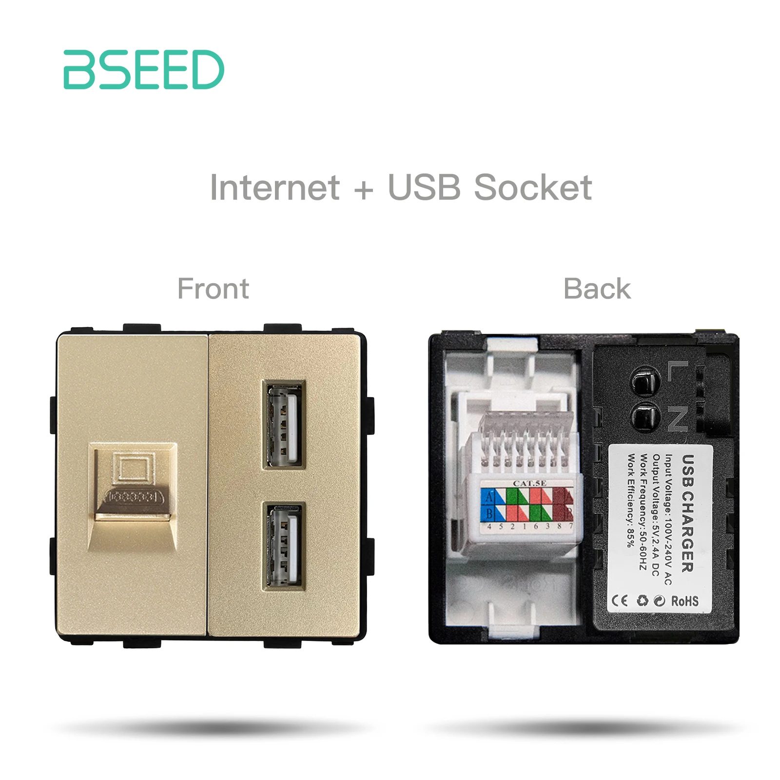 

Электрические розетки BSEED EU со стеклянной панелью