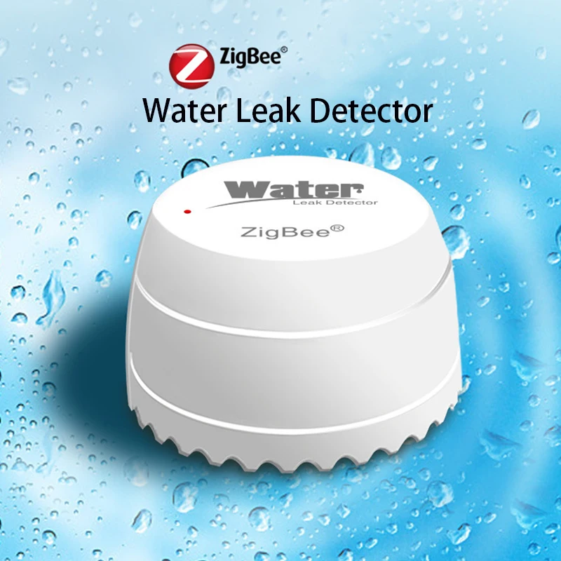 Enlarge Tuya Zigbee Water Leakage Sensor Detector with Two Sensors Buzzer Alarm & APP Information Push Against Leaking Smart Home