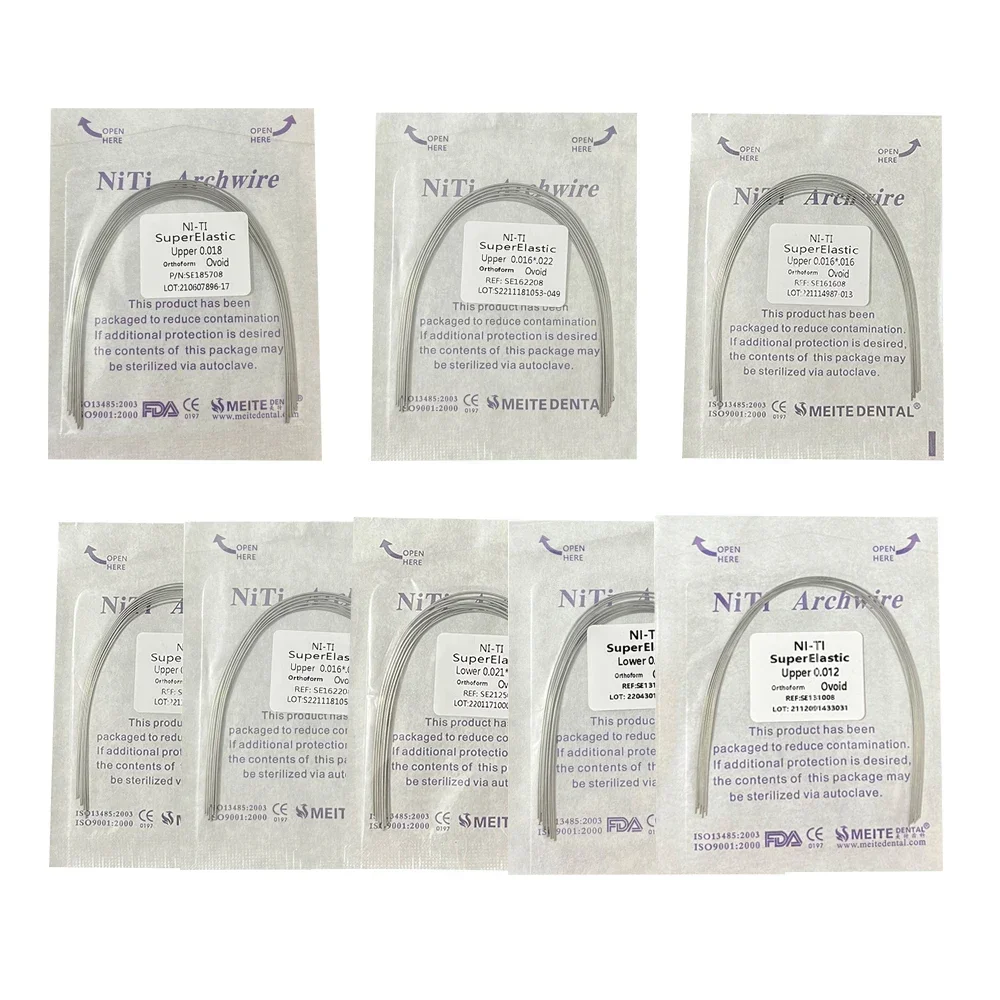 20 упаковок стоматологических дуговых проводов ортодонтическая суперэластичная