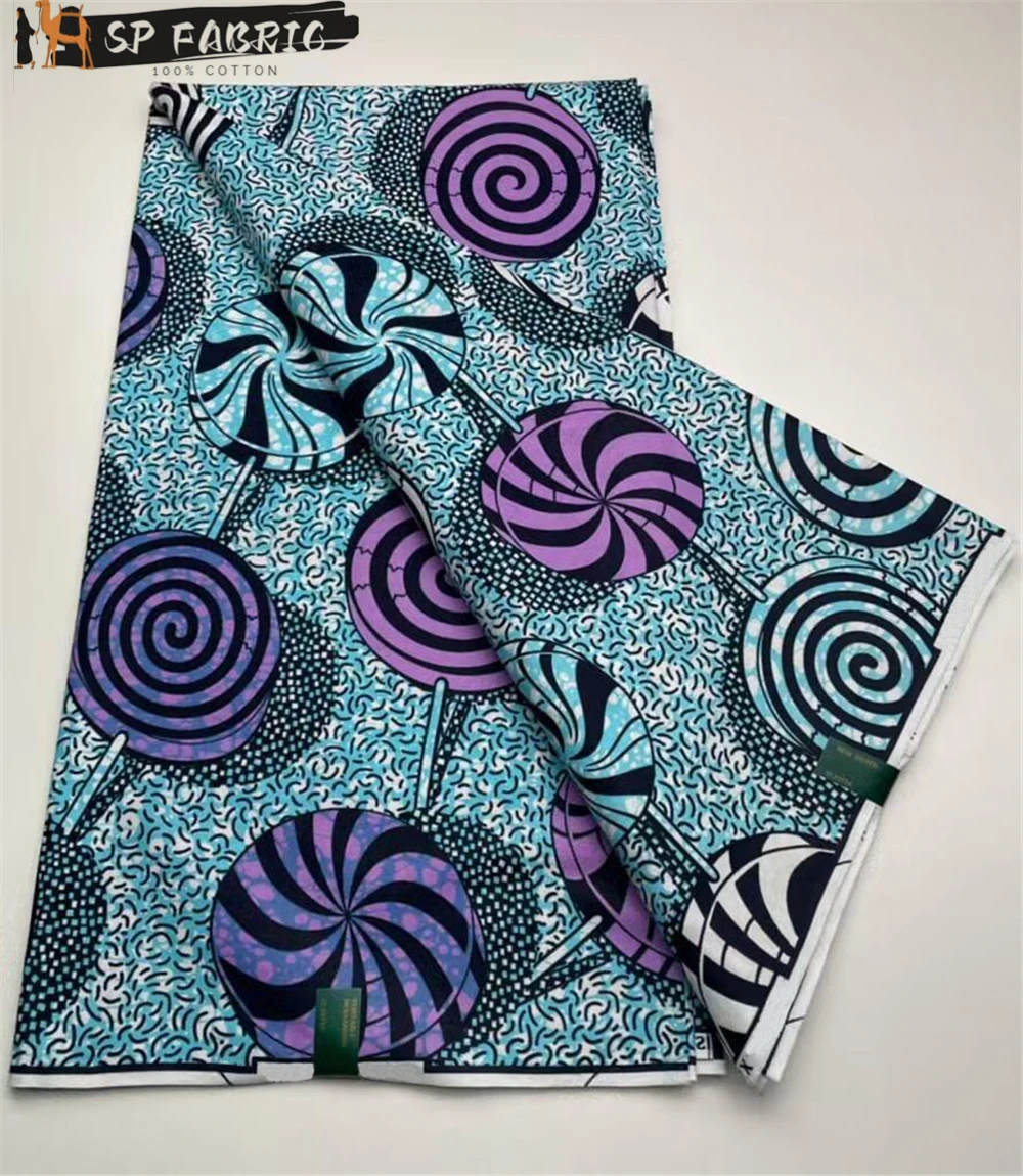 

100% Original Real Super Fabric Ankara Fabric African Wax Fabric Ankara Block Print Batik Dutch Fabric 6yards For Wedding VL-139