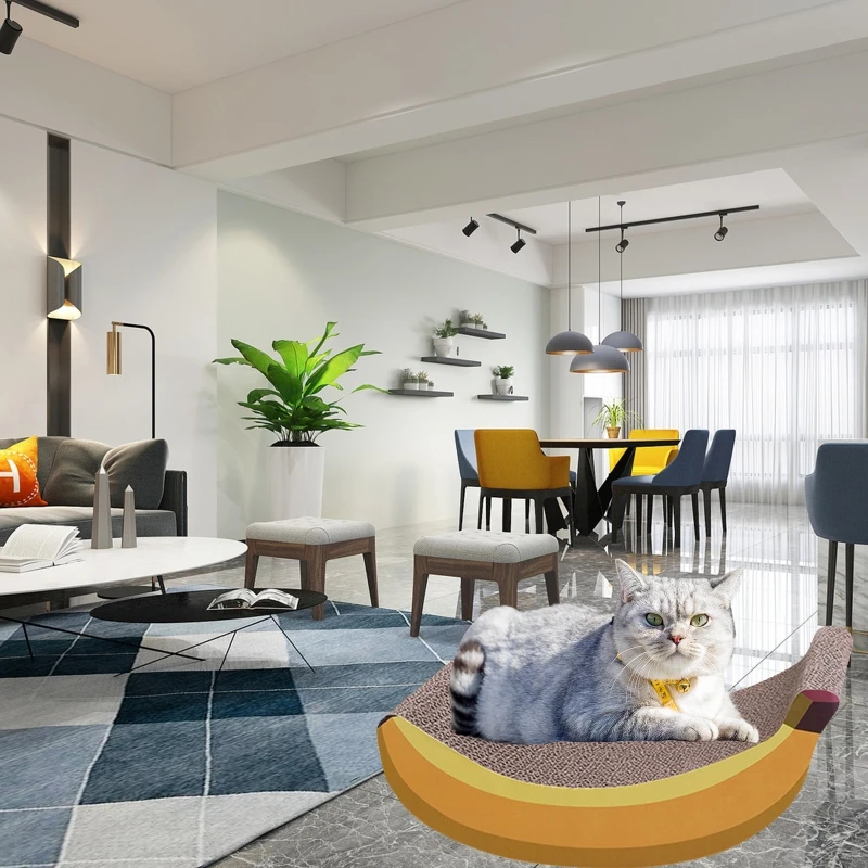 Когтеточка K5DC картонная волнистая кровать для домашних кошек поддержания