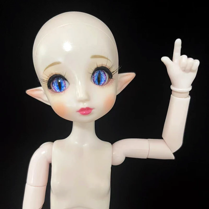 

1/6 Bjd Elf Doll Open Head 30cm Doll Makeup Doll Head or Whole Doll with Eyelash DIY Toys for Girls Kids
