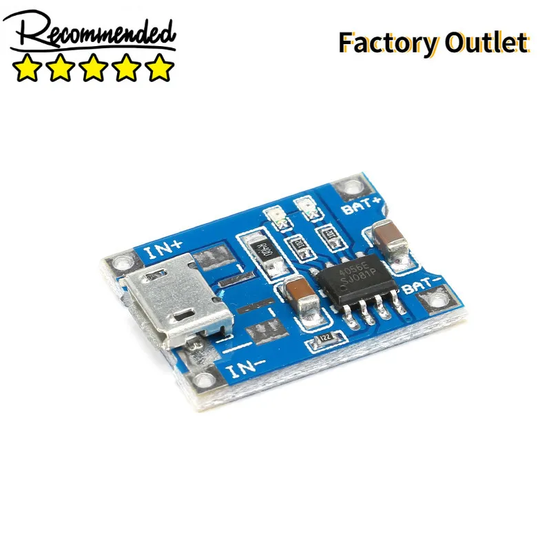 10 шт. зарядная плата TP4056 для литий-полимерных аккумуляторов 5 В 1 А модуль