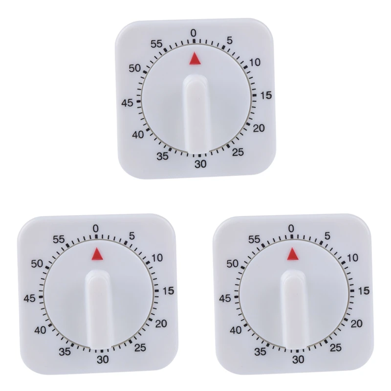 

3X 1 Hour Mechanical Kitchen Cooking Desktop Game Countdown Timer Stop Alarm Clock CNIM Hot